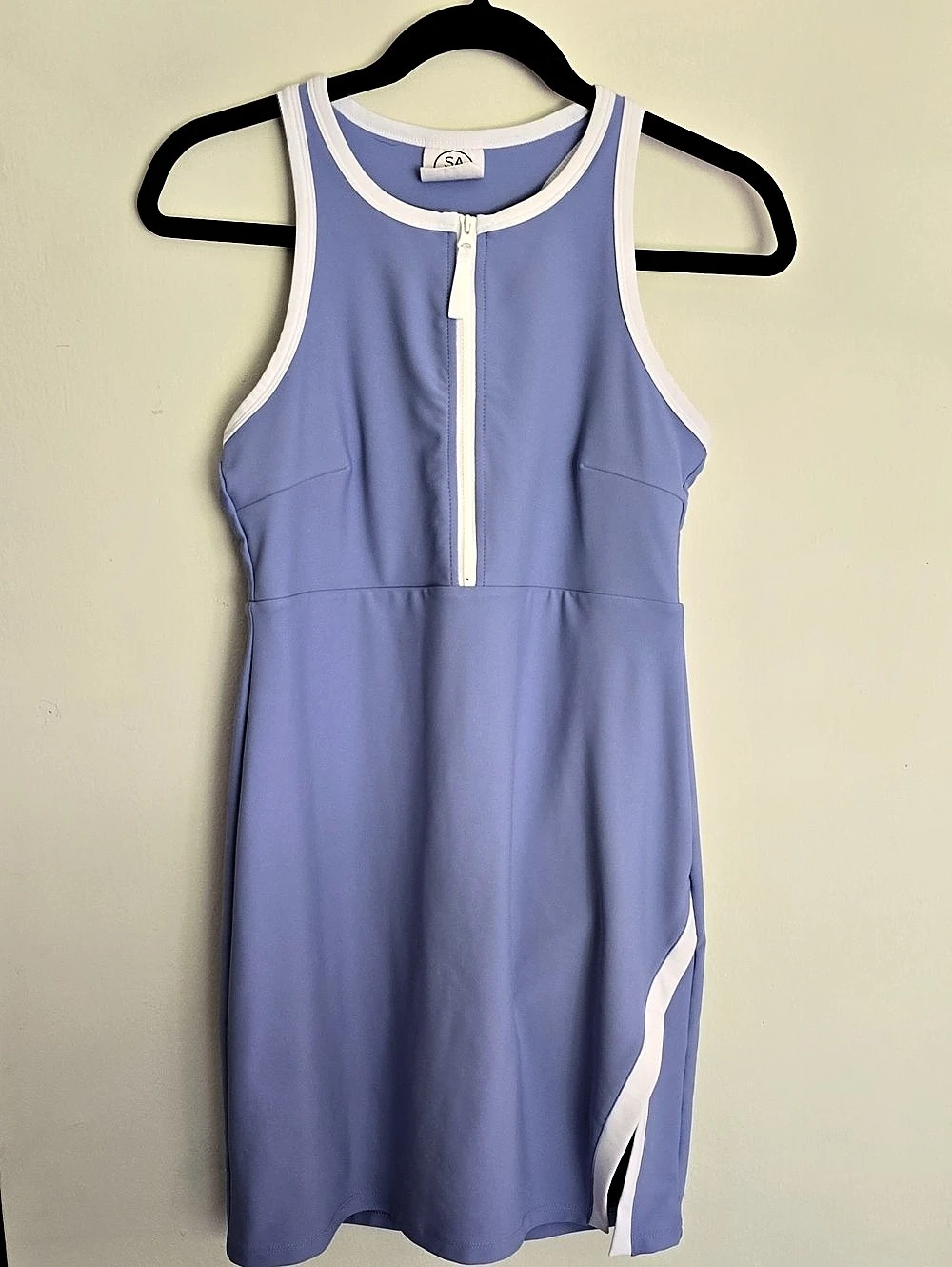 Collective Athletic Midi Dress in Purple & White Size Medium